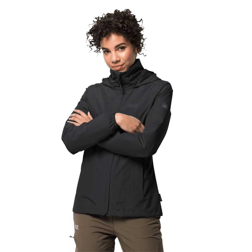 Jack Wolfskin STORMY POINT Vestes Femme Noir - VQGJENT-94